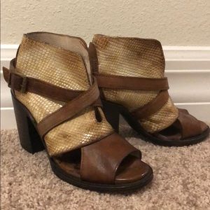 Freebird leather bootie heel